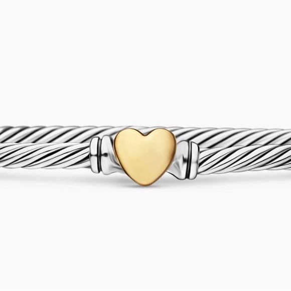 David Yurman Classic Cable Heart Station Bracelet - Picture 6 of 15